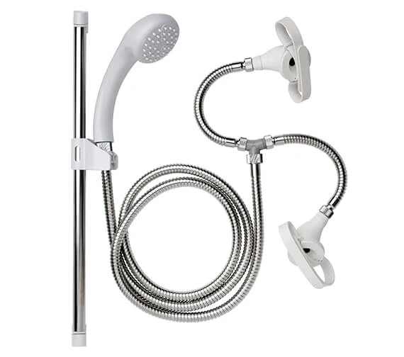 Croydex Secura White Bath Shower Set 3 Croydex Secura White Bath Shower Set