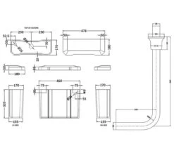 Hudson Reed Richmond Low Level WC Pan With Cistern And Flush Pipe Kit -Duravit Store M700 2022 9 9 7 56 17 80
