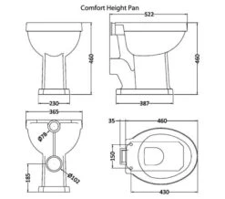 Hudson Reed Richmond Low Level WC Pan With Cistern And Flush Pipe Kit -Duravit Store M700 2022 9 9 8 6 6 471