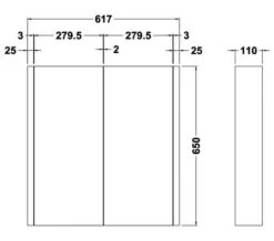 Nuie Parade 617 X 650mm 2 Door Mirror Cabinet -Duravit Store M700 2023 1 11 12 46 25 148