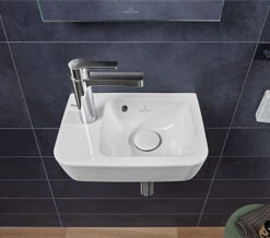 Villeroy & Boch Villeroy And Boch O.Novo 360mm 1 Taphole White Alpin Compact Basin With Overflow
