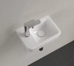 Villeroy & Boch Villeroy And Boch O.Novo 360mm 1 Taphole White Alpin Compact Basin With Overflow -Duravit Store M700 2023 1 11 13 8 39 736