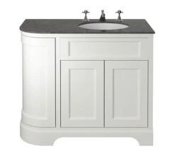 Heritage Wilton 1000mm Floor Standing 3 Doors Curved Corner Vanity Unit