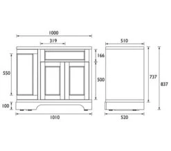 Heritage Wilton 1000mm Floor Standing 3 Doors Curved Corner Vanity Unit -Duravit Store M700 2023 1 11 15 57 34 369