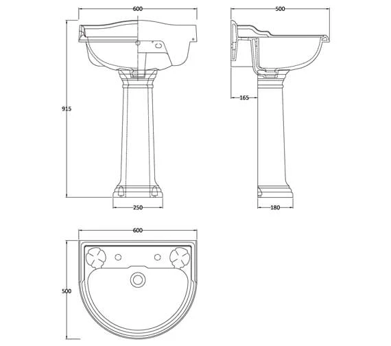 Hudson Reed Chancery Basin And Toilet Set White 10 Hudson Reed Chancery Basin And Toilet Set White - Image 8