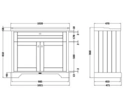 Hudson Reed Old London 2 Door Floor Standing Vanity Unit And Basin -Duravit Store M700 2023 1 14 7 14 53 588