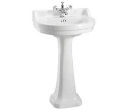 Burlington Edwardian 560mm Round White Basin