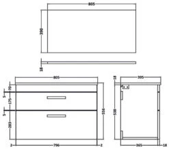 Nuie Athena 2 Drawer Wall Hung Cabinet -Duravit Store M700 2023 1 18 7 13 57 72