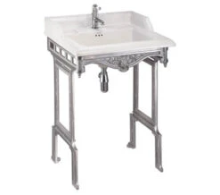 Burlington Classic Rectangular Washbasin With Aluminium Washstand