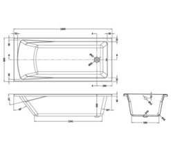 Hudson Reed Linton Square 1800 X 800mm Single Ended Eternalite Acrylic Bath -Duravit Store M700 2023 1 2 12 3 27 996
