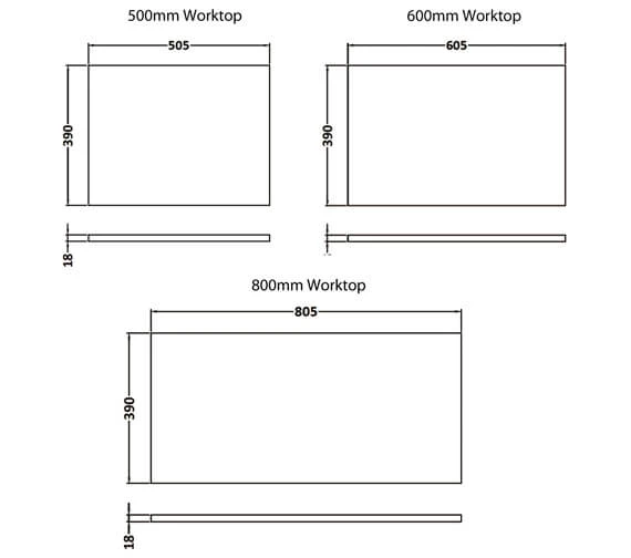 Nuie Athena Wall Hung 2 Door Vanity Unit With Worktop Or Basin 8 Nuie Athena Wall Hung 2 Door Vanity Unit With Worktop Or Basin - Image 6