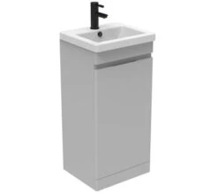 Saneux Air One Door Floor Standing 400mm Unit With Basin And Waste Trap -Duravit Store M700 2023 1 31 7 3 37 640