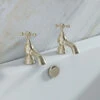 Heritage Hartlebury Pair Of Chrome Bath Pillar Taps
