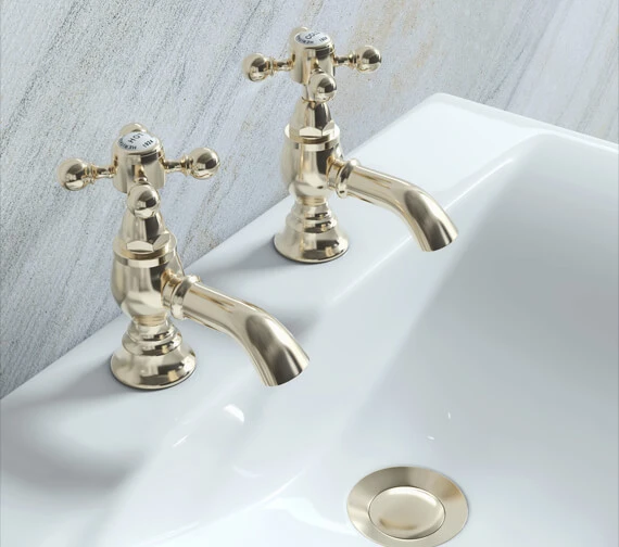 Heritage Hartlebury Pair Of Chrome Basin Pillar Taps 8 Heritage Hartlebury Pair Of Chrome Basin Pillar Taps - Image 6
