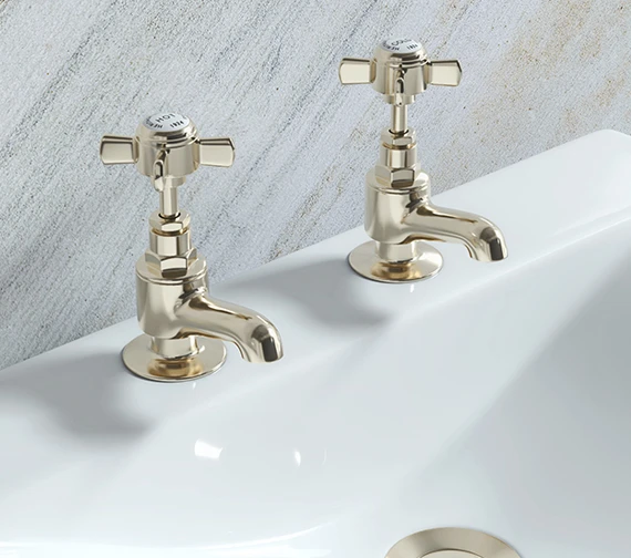 Heritage Dawlish Short Nose Pair Of Basin Pillar Taps 9 Heritage Dawlish Short Nose Pair Of Basin Pillar Taps - Image 7