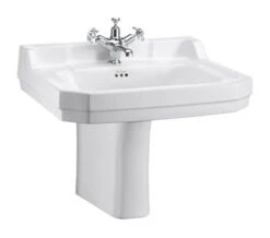 Burlington Edwardian 620mm White Rectangular Basin