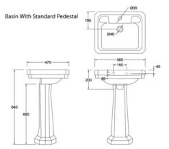 Burlington Victorian 565mm White Rectangular Washbasin -Duravit Store M700 2023 1 9 13 43 6 956