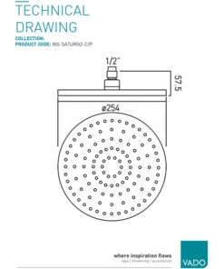 Vado Saturn 254mm Single Function Round Fixed Shower Head 10 Vado Saturn 254mm Single Function Round Fixed Shower Head -Duravit Store M700 2023 2 17 12 36 19 823