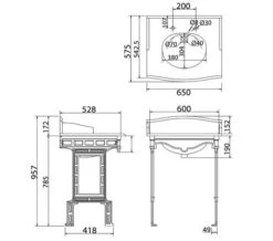 Burlington Carrara Marble Slab And Basin With Aluminium Washstand -Duravit Store M700 2023 2 17 14 31 11 162