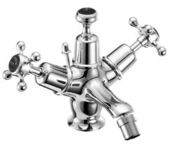 Burlington Chrome Bidet Mixer Tap With Pop Up Waste And Claremont Handles -Duravit Store M700 2023 2 2 8 57 11 845