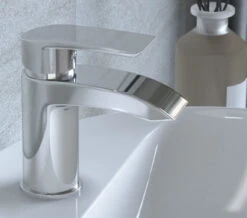 RAK Curve Mini Mono Basin Mixer Tap With Clicker Waste