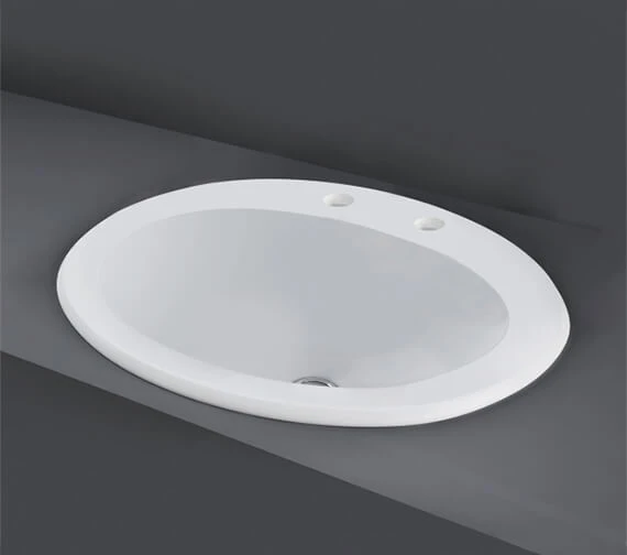 RAK Mira Over Counter 560mm White Vanity Bowl 5 RAK Mira Over Counter 560mm White Vanity Bowl - Image 3