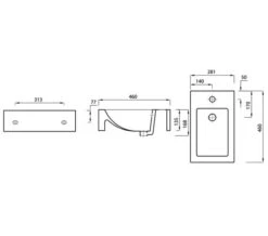 Lecico Layla 460mm Rectangular Free Standing Basin -Duravit Store M700 2023 2 3 14 8 38 425
