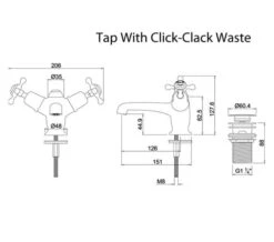 Burlington Claremont Handles Basin Mixer Tap With Waste And Regent Base -Duravit Store M700 2023 2 6 14 29 53 571