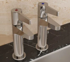 Bristan Design Utility Lever High Neck Chrome Kitchen Taps - Dul Hnk C