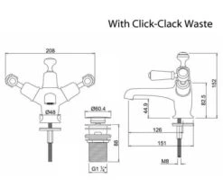 Burlington Basin Mixer Tap With Waste And Kensington Handles -Duravit Store M700 2023 2 7 14 35 6 962