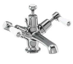Burlington Basin Mixer Tap With Waste And Kensington Handles