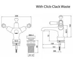 Burlington Kensington Handle Basin Mixer Tap With Waste And Regent Base -Duravit Store M700 2023 2 8 8 3 57 77