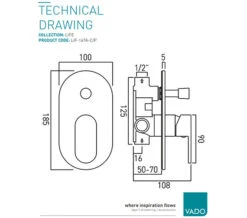 Vado Life Concealed Wall Mounted Chrome Shower Mixer Valve -Duravit Store M700 2023 2 9 11 27 9 613