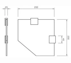 Miller Classic Clear Glass Corner Shelf 200mm - 292020 7 Miller Classic Clear Glass Corner Shelf 200mm - 292020 -Duravit Store M700 2023 2 9 6 53 15 26