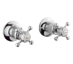 Crosswater Belgravia Wall Mounted Chrome Stop Taps