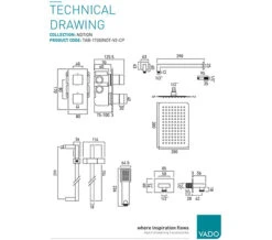 Vado Tablet Notion Vertical Chrome Shower Valve With Head And Slide Rail Kit -Duravit Store M700 2023 3 14 13 17 46 106