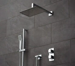 Vado Tablet Notion Vertical Chrome Shower Valve With Head And Slide Rail Kit