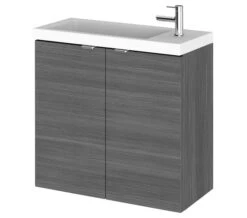 Hudson Reed Fusion 600mm Wall Hung 2 Door Slimline Vanity Unit And Basin -Duravit Store M700 2023 3 25 6 9 0 448