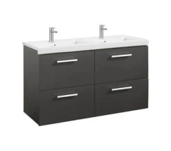 Roca Prisma Unik 1200 X 694mm Textured Ash 4-Drawer Base Unit With Basin -Duravit Store M700 2023 3 3 12 40 37 580