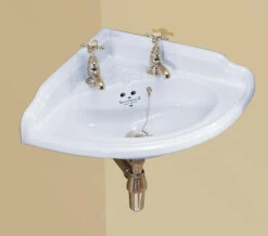 Silverdale Victorian 465 X 46mm 2 Tapholes Corner Cloakroom Basin