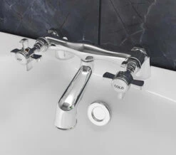 Nuie Beaumont Deck Mounted Chrome Bath Filler Tap