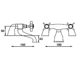 Nuie Beaumont Deck Mounted Chrome Bath Filler Tap -Duravit Store M700 2023 3 31 8 1 21 575