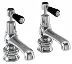 Burlington Bath Pillar Taps With Kensington Handles And Regent Base