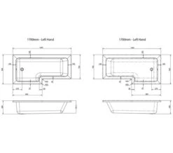 Nuie Square L-Shaped Shower Bath -Duravit Store M700 2023 4 14 5 57 12 282