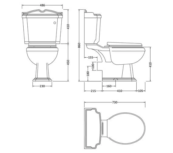 Nuie Legend White Basin And Toilet Set For Cloakroom 5 Nuie Legend White Basin And Toilet Set For Cloakroom - Image 3