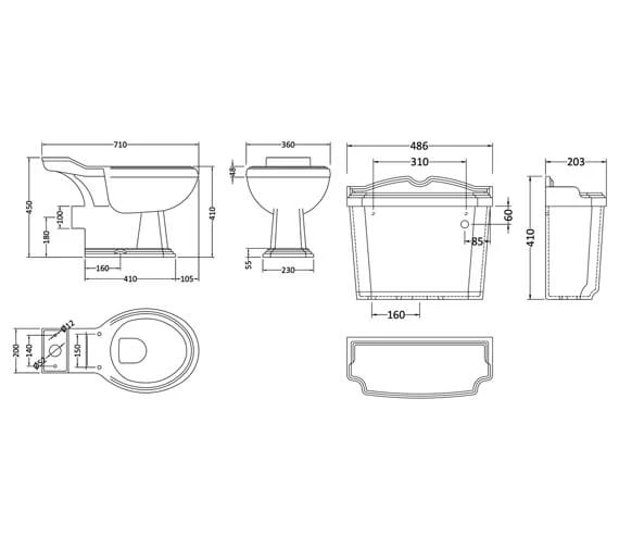 Nuie Legend White Basin And Toilet Set For Cloakroom 7 Nuie Legend White Basin And Toilet Set For Cloakroom - Image 5