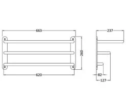 Nuie 663mm Wide 3 Tier Chrome Towel Rack -Duravit Store M700 2023 4 15 8 50 7 771