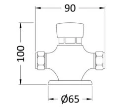 Nuie Exposed Non-Concussive Manual Shower Chrome Valve -Duravit Store M700 2023 4 3 5 46 56 215