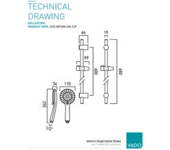 Vado Evolve Multi-Function Chrome Slide Rail Shower Kit -Duravit Store M700 2023 4 5 10 24 14 496