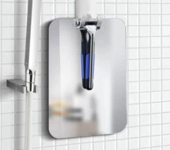 Smedbo Outline Lite Plastic Mirror With Self Adhesive Polished Chrome Hook